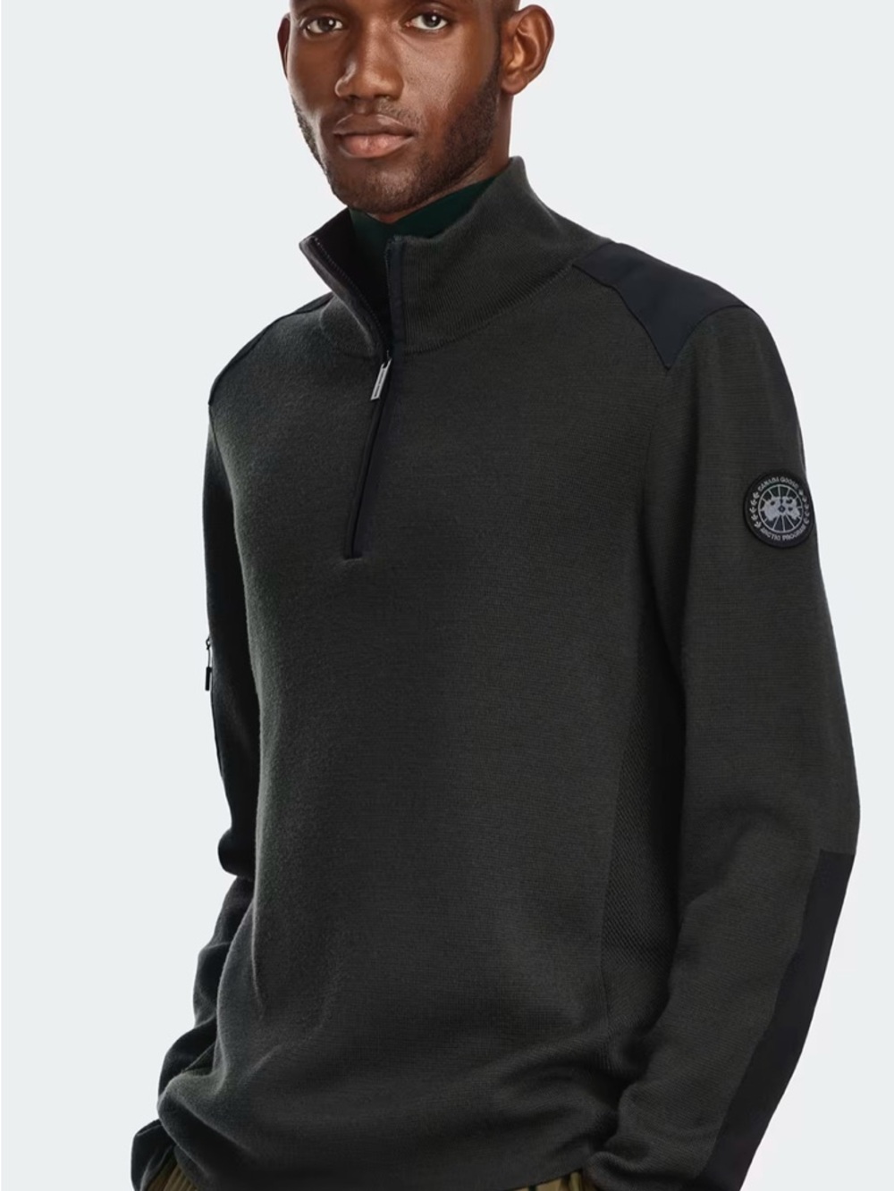 Canada Goose Stormont 1/4 Zip up Pullover Sweater - volcano Gray Size Small - Picture 5 of 5